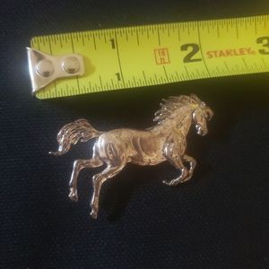 80's Animal Jewlery Horse Pin 2" wide